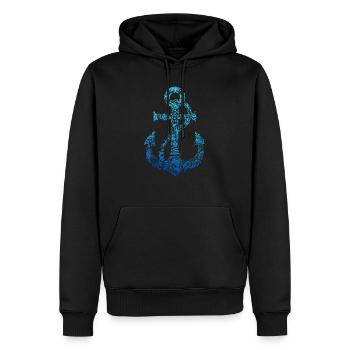 Sailor Anchor Gift Sea Life Sailor - Men’s Premium Organic Hoodie - black - Front - Nico (187cm)