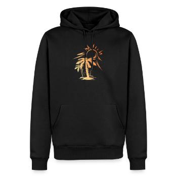 palm beach Symbol Strand Sonne Geschenk Idee - Männer Premium Bio Hoodie - Schwarz - Vorne - Nico (187cm)