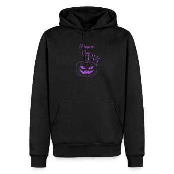 Pumpkin Queen Design - Männer Premium Bio Hoodie - Schwarz - Vorne - Nico (187cm)