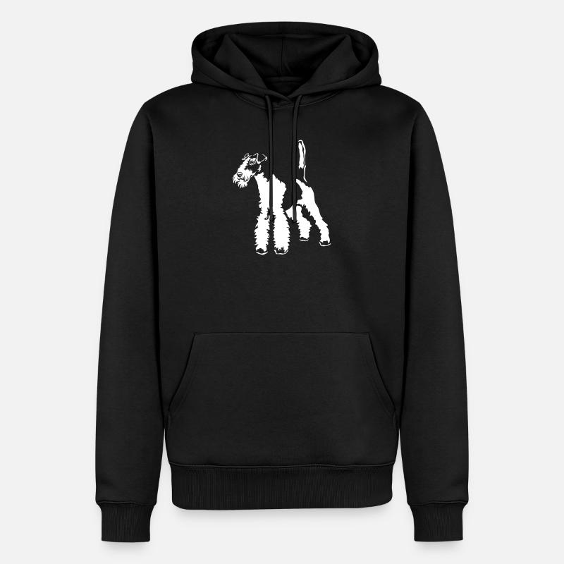 Fox Terrier « Édition Noire » - Sweat à capuche Premium bio Homme - noir