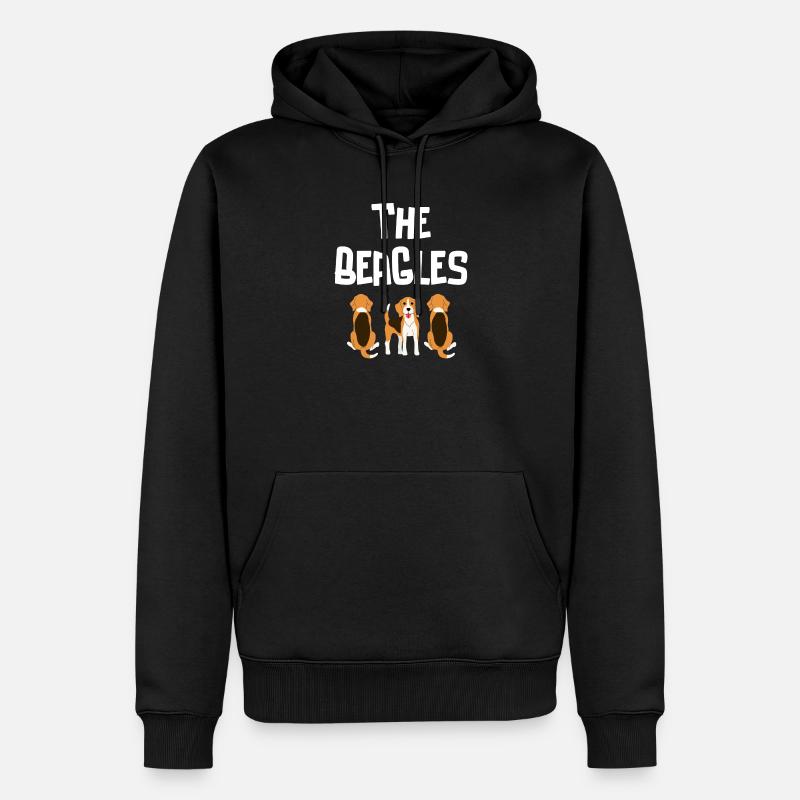 beagle, chasse, chien de chasse - Sweat à capuche Premium bio Homme - noir