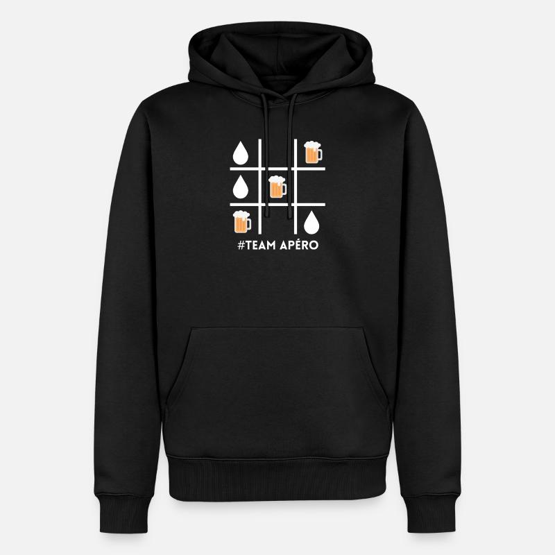 Apéro-Team, Bier, Bierfan - Männer Premium Bio Hoodie - Schwarz