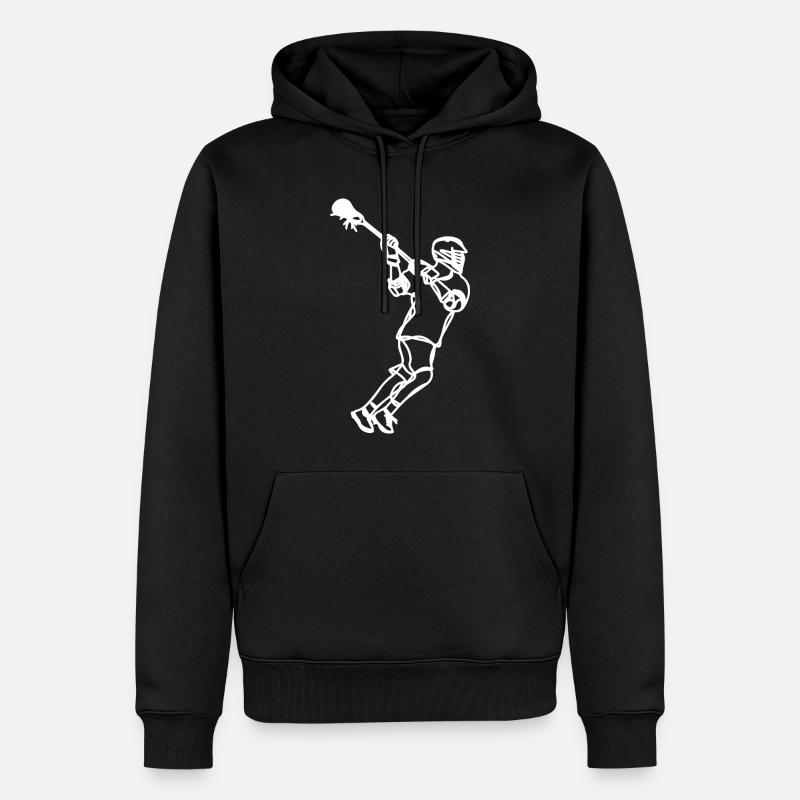 Dessin professionnel de crosse - Sweat à capuche Premium bio Homme - noir