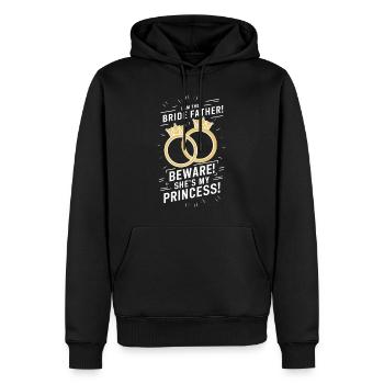 Stolzer Brautvater Vater der Braut Schwiegervater - Männer Premium Bio Hoodie - Schwarz - Vorne - Nico (187cm)