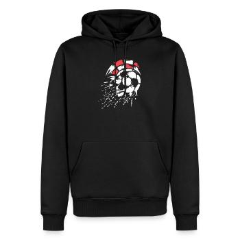 Soccer Croatia Team Ball Explosion Illustration - Men’s Premium Organic Hoodie - black - Front - Nico (187cm)