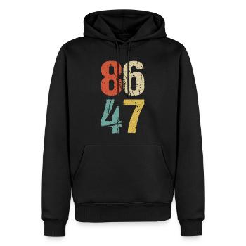 Anti- - 86 47 I - Männer Premium Bio Hoodie - Schwarz - Vorne - Nico (187cm)