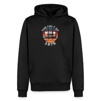 Le meilleur de 1975 - Sweat à capuche Premium bio Homme - noir - Devant - Nico (187cm)