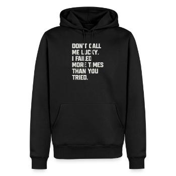 Humorvolles Zitat für Vertraute - Männer Premium Bio Hoodie - Schwarz - Vorne - Nico (187cm)