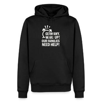 Allemagne, réveillez-vous ! - Sweat à capuche Premium bio Homme - noir - Devant - Nico (187cm)