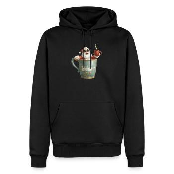 Vin chaud Père Noël Père Noël Mug - Sweat à capuche Premium bio Homme - noir - Devant - Nico (187cm)