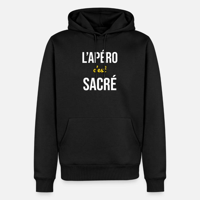 L'Apéro c'est Sacré - Sweat à capuche Premium bio Homme - noir