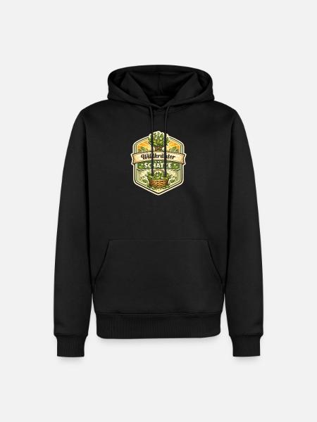 Wildkräuter sind Schätze - Männer Premium Bio Hoodie - Schwarz