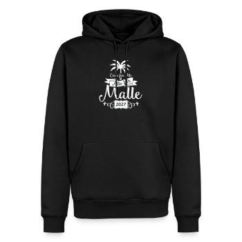 Einer für Alle – Malle 2027 - Männer Premium Bio Hoodie - Schwarz - Vorne - Nico (187cm)