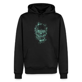 Schädel - Männer Premium Bio Hoodie - Schwarz - Vorne - Nico (187cm)