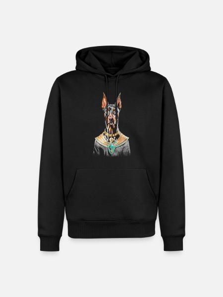 Ägyptischer Dobermann - Männer Premium Bio Hoodie - Schwarz