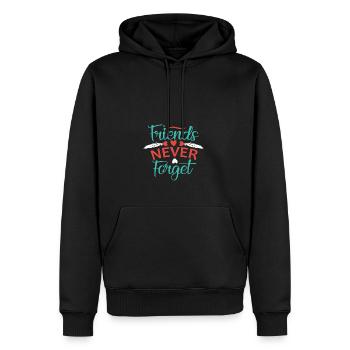 Meilleurs amis pour toujours, meilleurs copains pour toujours - Sweat à capuche Premium bio Homme - noir - Devant - Nico (187cm)