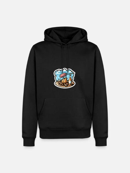 Grillen #1 - Männer Premium Bio Hoodie - Schwarz