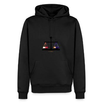 Libra Zodiac Symbol - Minimalist Zodiac Sign - Men’s Premium Organic Hoodie - black - Front - Nico (187cm)