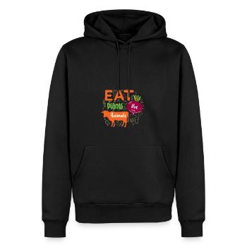 Ice cream vegetables no meat, vegetarian vegans - Men’s Premium Organic Hoodie - black - Front - Nico (187cm)