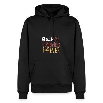 Meilleurs amis pour toujours, meilleurs copains pour toujours - Sweat à capuche Premium bio Homme - noir - Devant - Nico (187cm)