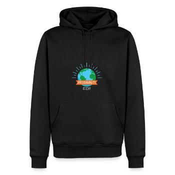 Durabilité et protection du climat - Sweat à capuche Premium bio Homme - noir - Devant - Nico (187cm)