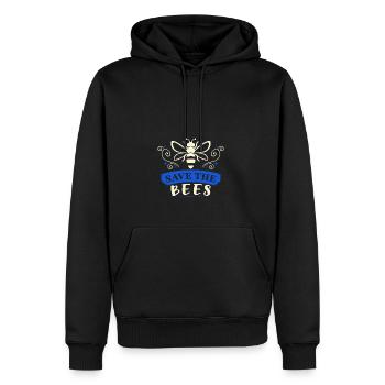 Rettet die Bienen, Save the Bees, Bienenzüchter - Männer Premium Bio Hoodie - Schwarz - Vorne - Nico (187cm)