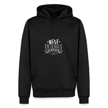 Meilleurs amis pour toujours, meilleurs copains pour toujours - Sweat à capuche Premium bio Homme - noir - Devant - Nico (187cm)
