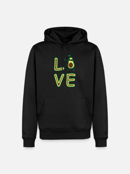 Avocado Love! - Männer Premium Bio Hoodie - Schwarz
