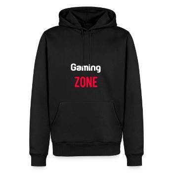 Gaming Zone - Männer Premium Bio Hoodie - Schwarz - Vorne - Nico (187cm)