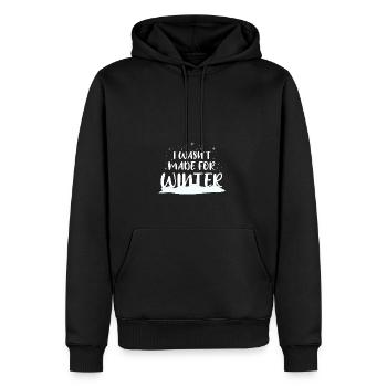 Je déteste l’hiver, je déteste la neige et le froid - Sweat à capuche Premium bio Homme - noir - Devant - Nico (187cm)