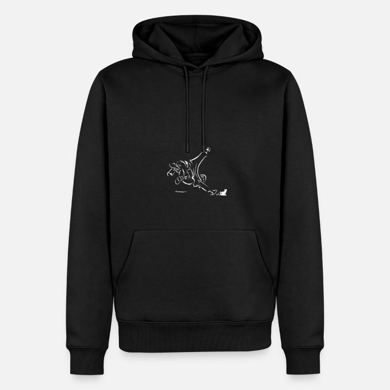 YOKO GURUMA BLANC - Sweat à capuche Premium bio Homme - noir