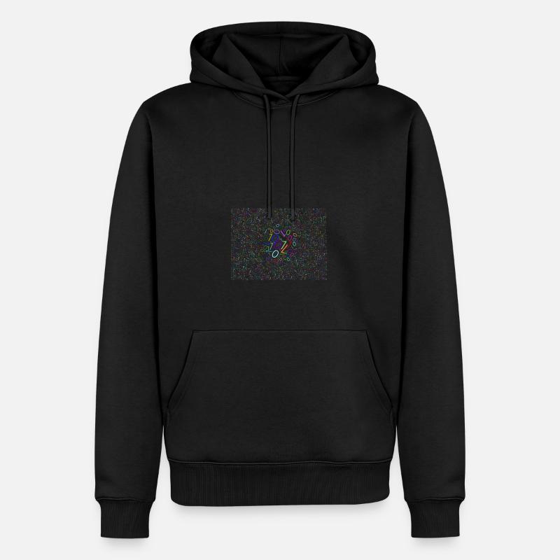 Farbe des Binärcodes - Männer Premium Bio Hoodie - Schwarz