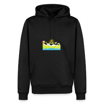 Summer Vibes Only | Tropical Beach T-Shirt - Sweat à capuche Premium bio Homme - noir - Devant - Nico (187cm)