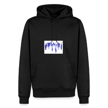 menschengruppe - Männer Premium Bio Hoodie - Schwarz - Vorne - Nico (187cm)