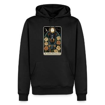Australischer Rinderhund - Männer Premium Bio Hoodie - Schwarz - Vorne - Nico (187cm)