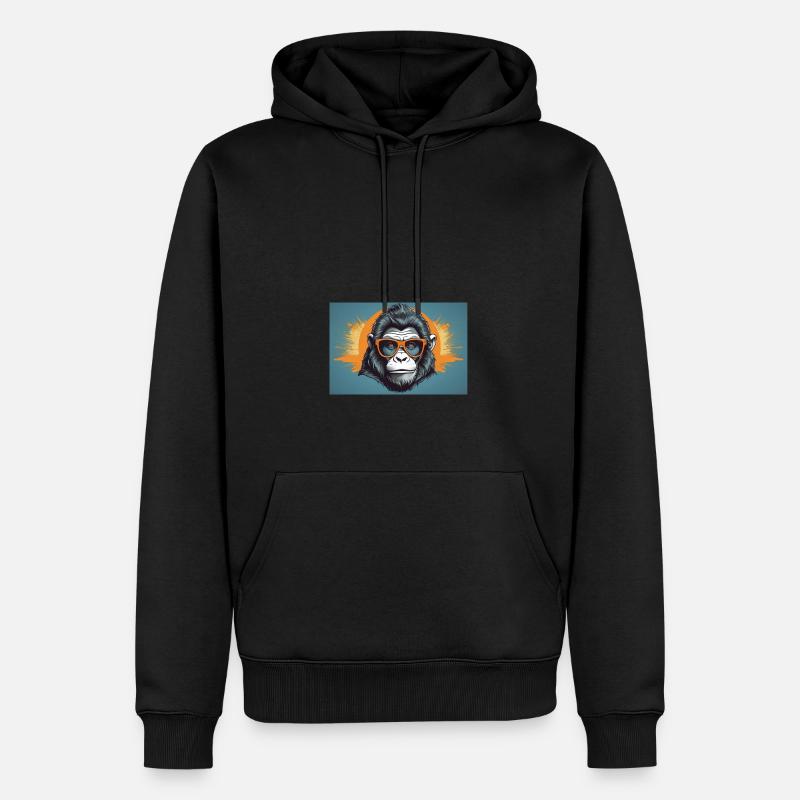 Gorillas mit Schutzbrille - Männer Premium Bio Hoodie - undefined