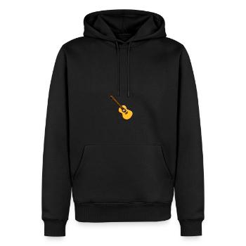 guitar - Sweat à capuche Premium bio Homme - noir - Devant - Nico (187cm)