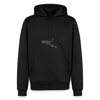 zugvögel,vögel,vogelschwarm,bunt,graffiti,flug - Männer Premium Bio Hoodie - Schwarz - Vorne - Nico (187cm)