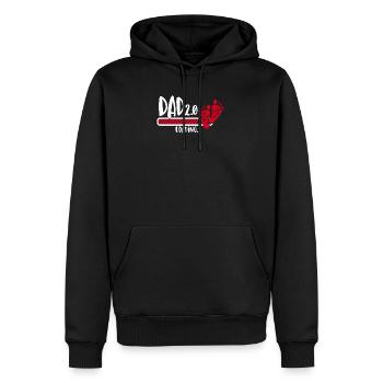 Dad 2.0 invites double father pregnancy - Men’s Premium Organic Hoodie - black - Front - Nico (187cm)