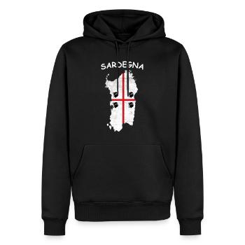 Sardinia Flag Sardinian Flag Sardegna Flag - Men’s Premium Organic Hoodie - black - Front - Nico (187cm)
