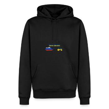 Slava Ukraini Tracteur tire Réservoir - Sweat à capuche Premium bio Homme - noir - Devant - Nico (187cm)