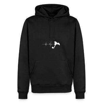 Football 4 - Männer Premium Bio Hoodie - Schwarz - Vorne - Nico (187cm)