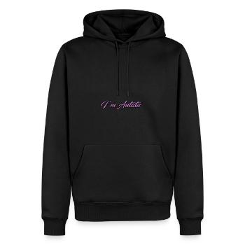 Ich bin Autist - Männer Premium Bio Hoodie - Schwarz - Vorne - Nico (187cm)