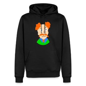 grand father portrai - Men’s Premium Organic Hoodie - black - Front - Nico (187cm)