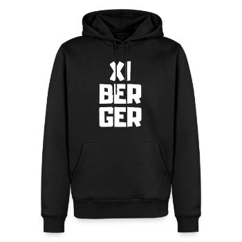 Xiberg, Vorarlberg - Männer Premium Bio Hoodie - Schwarz - Vorne - Nico (187cm)