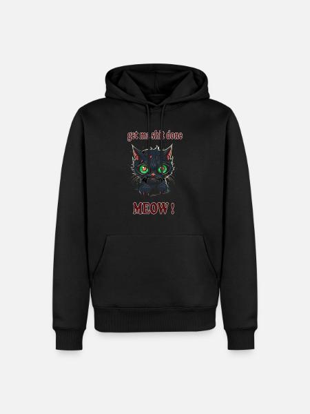 get my shit done cat - Männer Premium Bio Hoodie - Schwarz