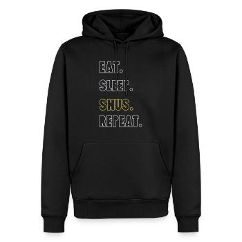 Snus - Männer Premium Bio Hoodie - Schwarz - Vorne - Nico (187cm)