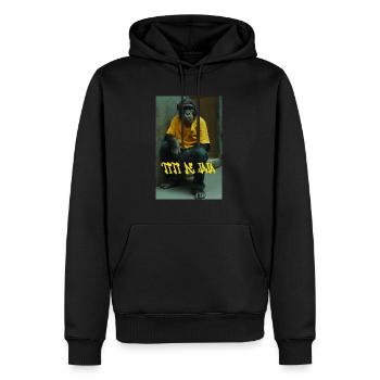 titidejaja - Sweat à capuche Premium bio Homme - noir - Devant - Nico (187cm)
