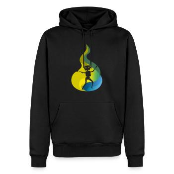 Robot Cyborg Robotique - Sweat à capuche Premium bio Homme - noir - Devant - Nico (187cm)