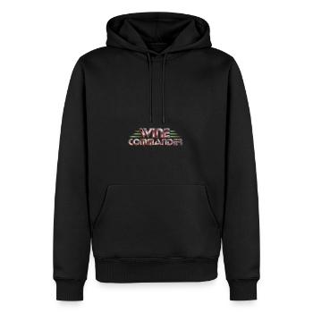 WINE COMMANDER (Pixel Art) - Men’s Premium Organic Hoodie - black - Front - Nico (187cm)